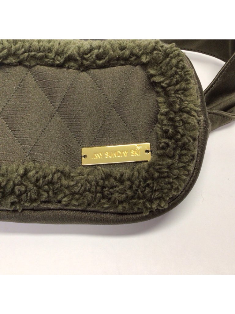 My Sunday Ski Belt Bag Fanny Pack Green Sherpa Gold — image 4 of 8